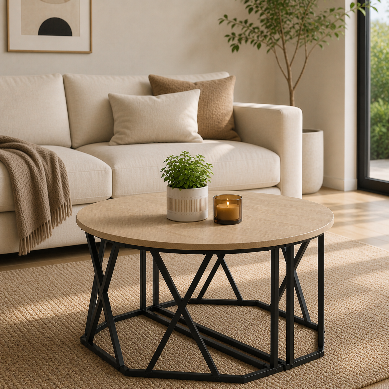 Table Basse Ronde Madera