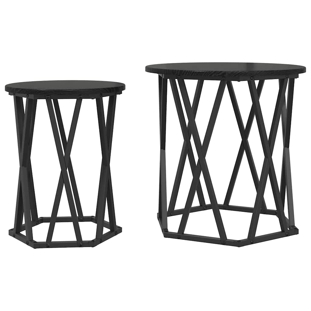 Lots de 2 Tables Basses Rondes Gigognes | Astra